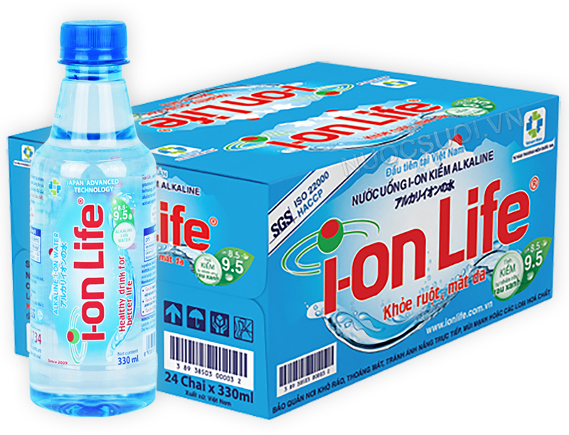 Nước ion Life 330ml (Thùng 24 chai) - Freeship!