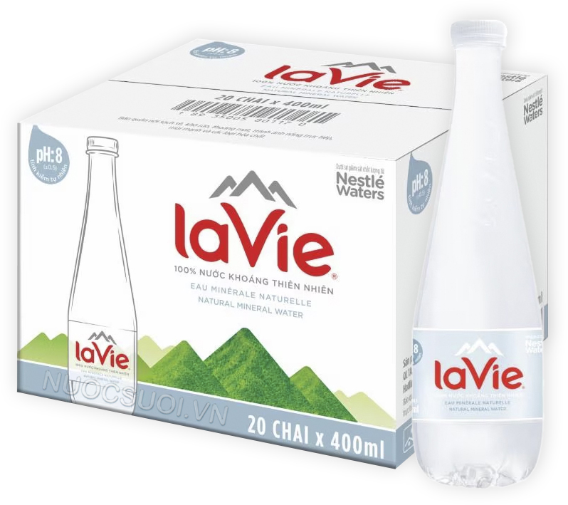 Nước Lavie Premium 400ml (Thùng 20 chai) - NuocSuoi.VN