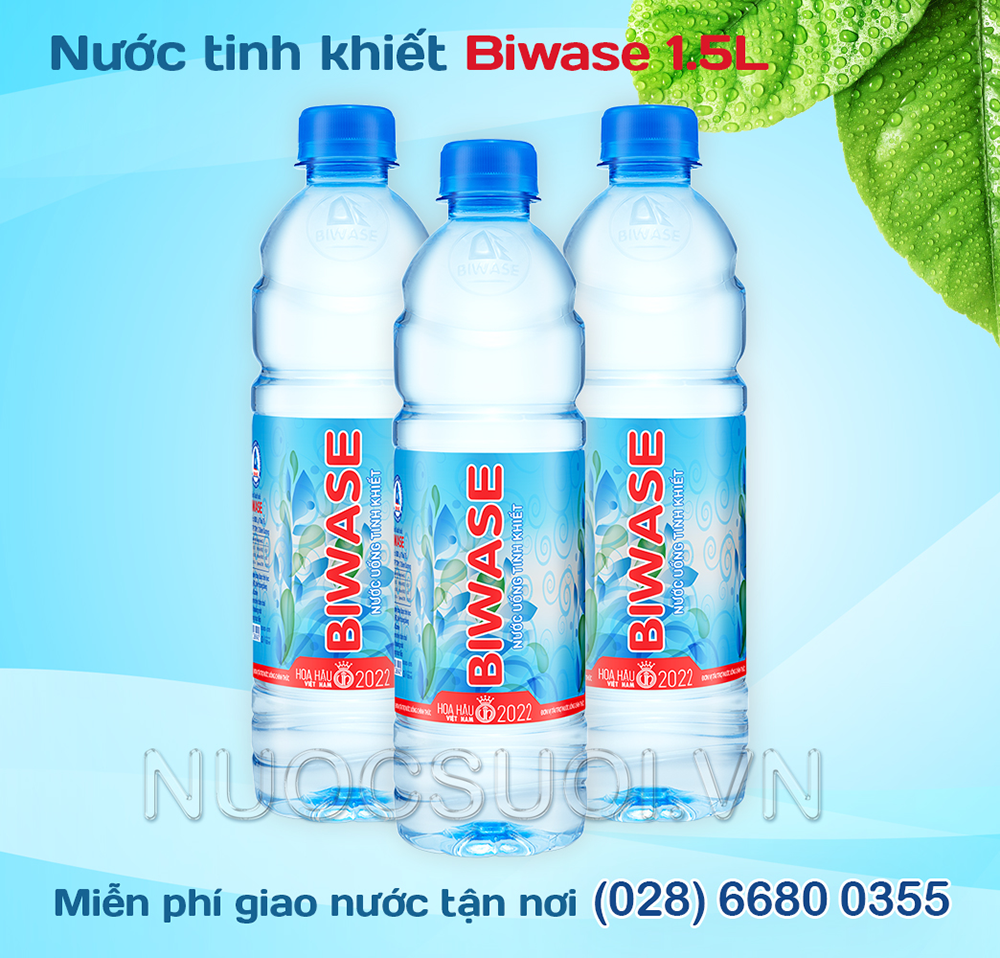 nước Biwase 1.5L, thùng 12 chai, Biwase, 1500ml, nước suối, nước uống giá rẻ, freeship tại TPHCM, nước đóng chai, nước tinh khiết