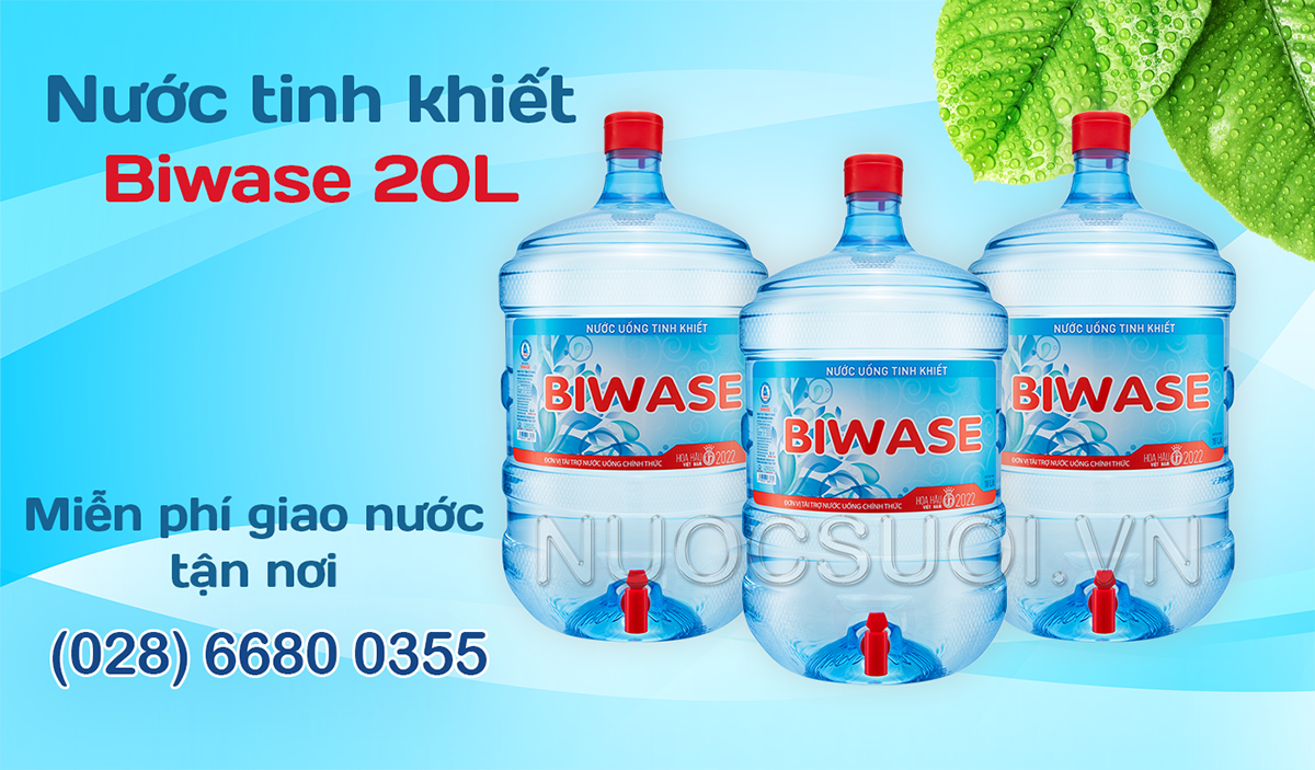 nước Biwase 20l, nước Biwase 19l, nước bình 20l, Biwase, nước tinh khiết Biwase