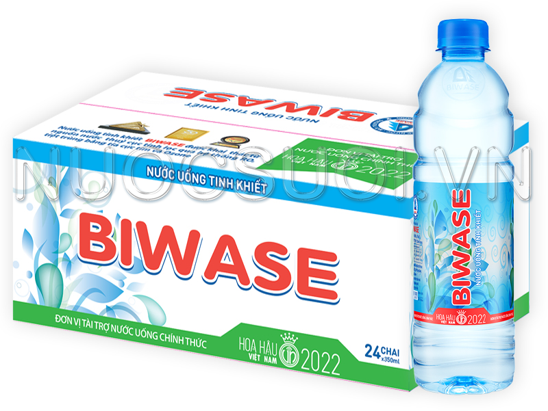 nước Biwase 350ml, thùng 24 chai, Biwase, nước suối, nước uống giá rẻ, freeship tại TPHCM, nước đóng chai, nước tinh khiết