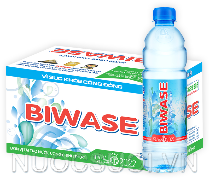 nước Biwase 500ml, thùng 24 chai, Biwase, nước suối, nước uống giá rẻ, freeship tại TPHCM, nước đóng chai, nước tinh khiết