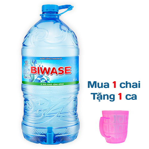 nước Biwase 5L, Biwase, có gắn sẵn vòi lấy nước, nước suối, nước uống giá rẻ, freeship tại TPHCM, nước đóng chai, nước tinh khiết