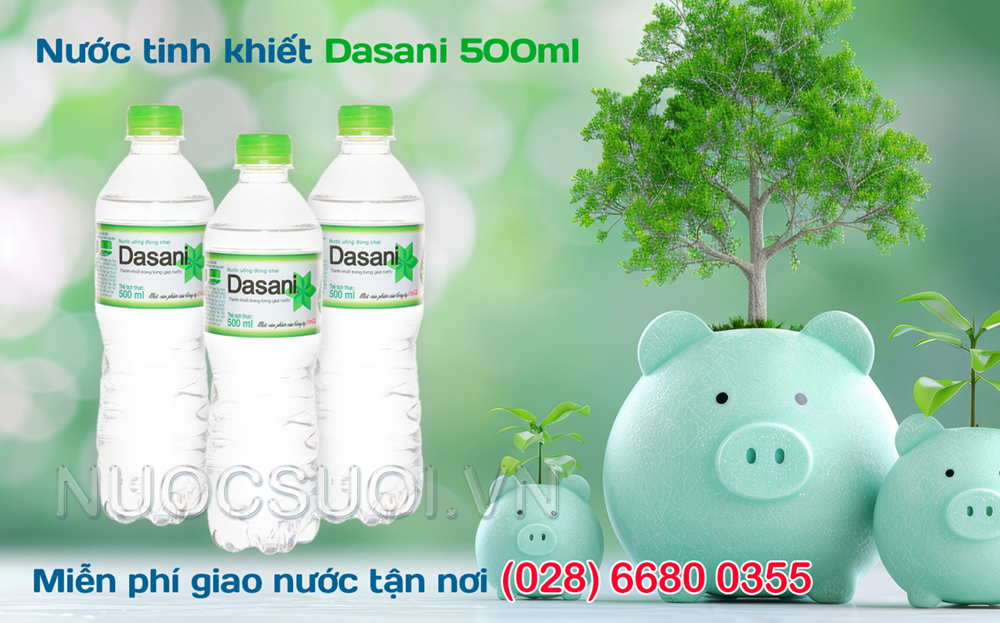 nước Dasani 500ml, thùng 24 chai, Dasani, 500ml, nước suối, Coca-Cola, nước suối đóng chai, freeship tại TPHCM, nước đóng chai, nước tinh khiết