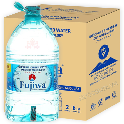 Nước ion Fujiwa 6L (Thùng 2 chai x 6 lít) - Freeship!
