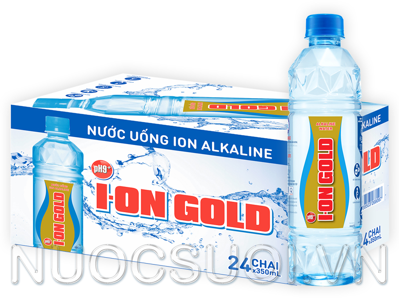 nước ion Gold 350ml, ion Gold, giá rẻ, freeship tại TPHCM, nước suối đóng chai, 350ml, nước ion kiềm, nước suối