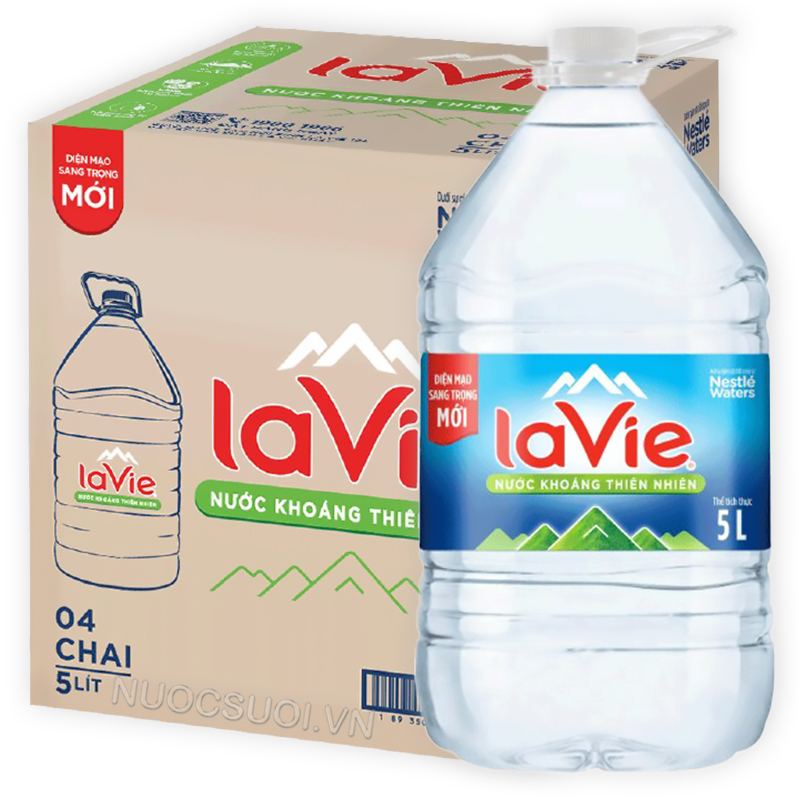 Nước Lavie 5L (5 lít x 4 chai) - NuocSuoi.VN