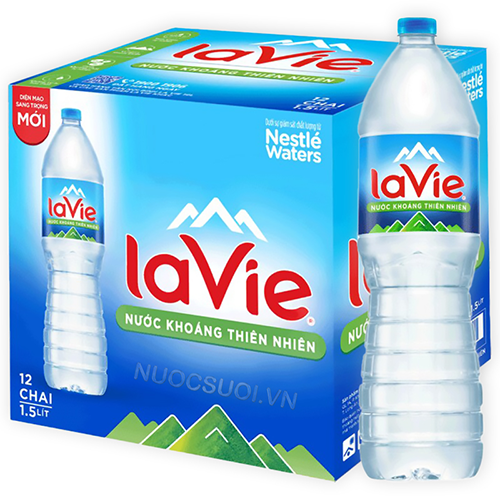 Nước Lavie 1.5L (1,5 lít x 12 chai) - NuocSuoi.VN