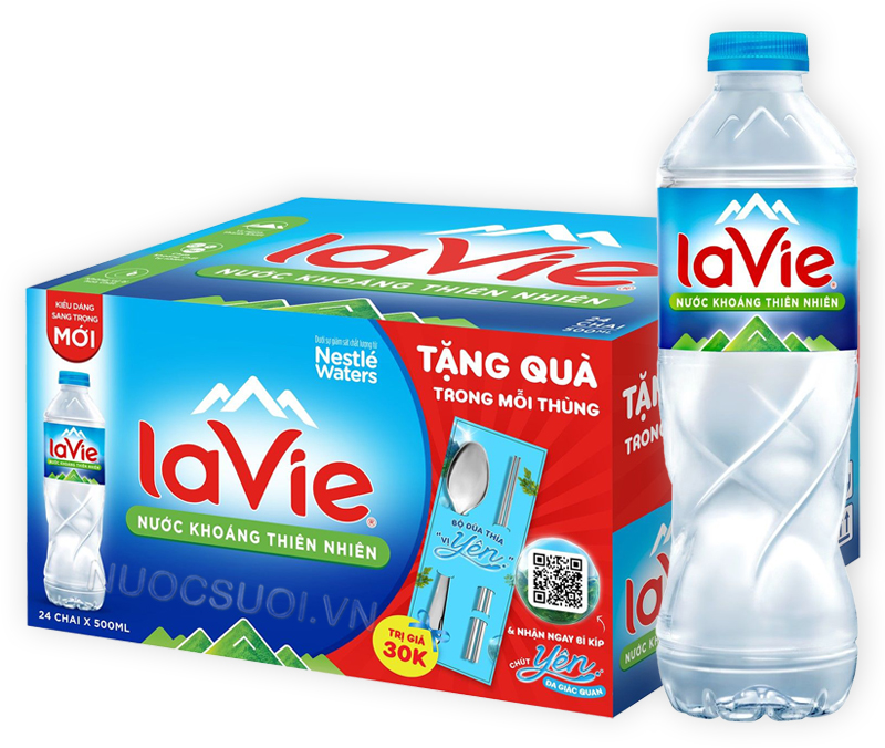 Nước Lavie 500ml (Thùng 24 chai) - NuocSuoi.VN