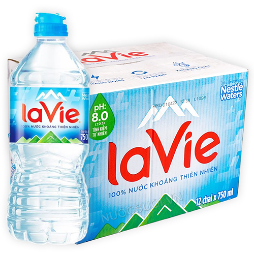 Nước Lavie 750ml (Nắp thể thao) (Thùng 12 chai) - NuocSuoi.VN