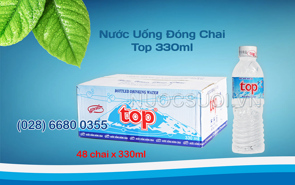 Nước Top 330ml (Thùng 48 chai) - Giá rẻ - Freeship!