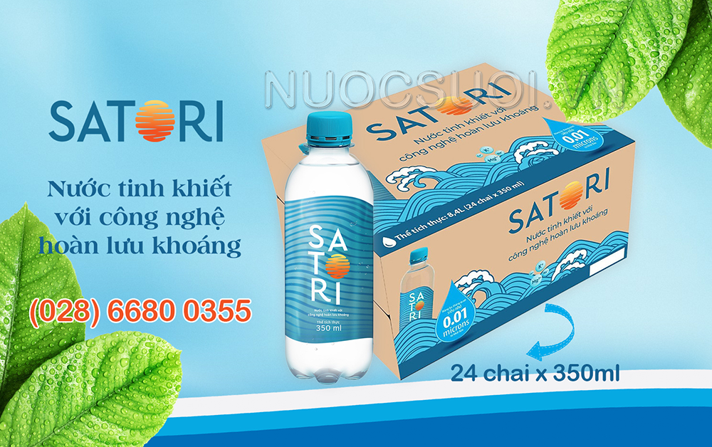 Nước Satori 350ml (Thùng 24 chai) - Freeship!